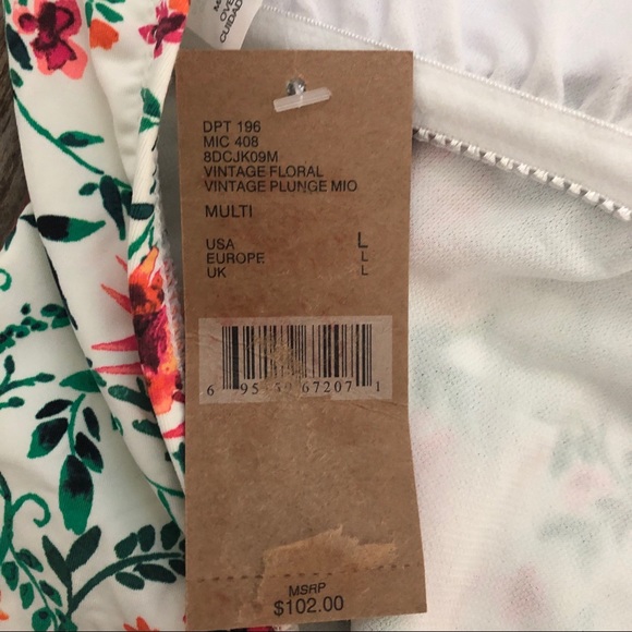 Cremieux One Piece Vintage Floral Swimsuit NWT - Picture 3 of 4